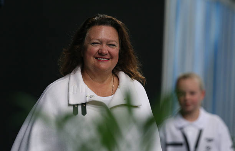 Gina Rinehart at the australian swimmimg championships event