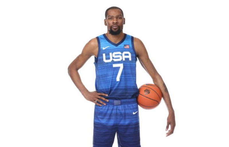 Kevin Durant at the 2021 usa basketball tournament