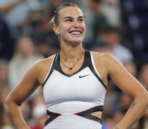 Aryna Sabalenka Instagram photo - Professional tennis star and WTA ranking champion in action on court during tournament play