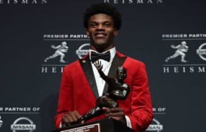 Lamar Jackson @ Heisman Ceremony