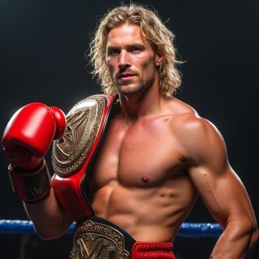 Logan Paul in 2025 holding a WWE belt, YouTube icon, PRIME drink, boxing gloves, and surrounded by money, representing his net worth as a YouTuber, WWE star, PRIME co-founder, and boxer.