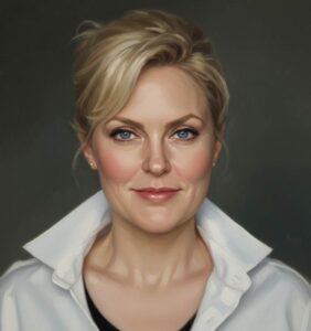 Elaine Hendrix 2025 Paint Portrait - DWTS Star, Parent Trap Actress, Trending Icon