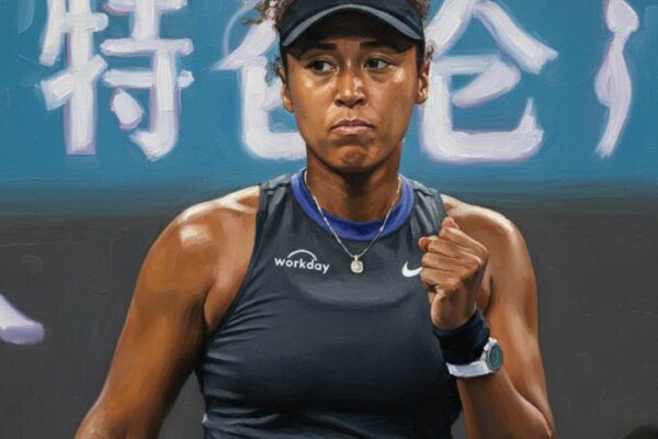 Naomi Osaka 2025 Paint Portrait - Tennis Champion, Net Worth, Career Highlights, Japanese-Haitian Icon