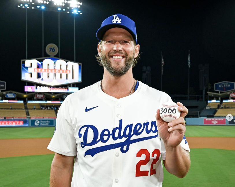 Clayton Kershaw net worth 2025 – Legendary pitcher shares a career highlight, photo via Instagram
