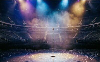 empty stage symbolizing how silence builds authority in modern celebrity culture